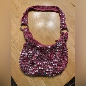 Limited Too small pink sequin handbag